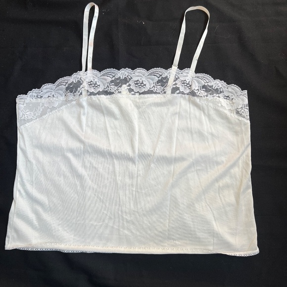 Vintage French Maid Nylon Camisole Slip Lace Trim Size 40 Made in Canada - Picture 4 of 5